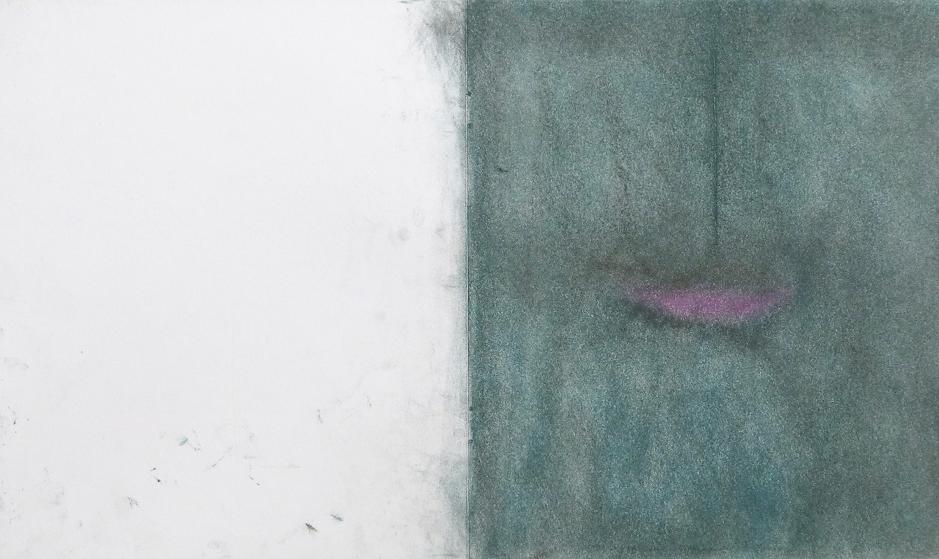 Marjolaine Pigeon, Chant égorgé d’alouette VIII, pastel sur papier, 40 x 23 cm, 2016